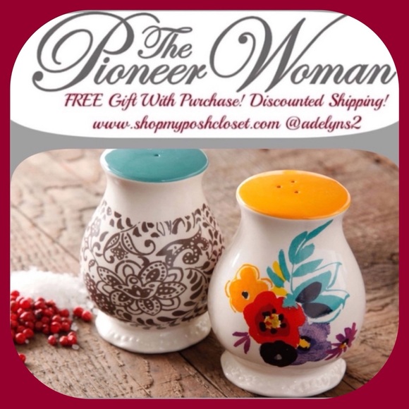 Last Set 🌺 NWOT Pioneer Woman Flea Market Salt and Pepper Shakers - Picture 2 of 5